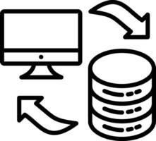 Data Sharing Line Icon Design vector