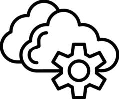 Cloud Line Icon Design vector
