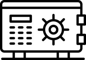 Safebox Line Icon Design vector