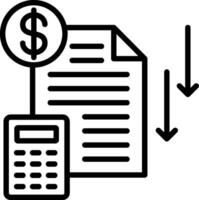 Budget Line Icon Design vector