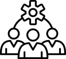 Team Member Line Icon Design vector