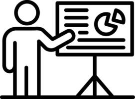 Presentation Line Icon Design vector