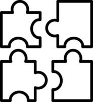 Puzzle Line Icon Design vector