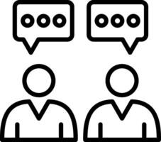 Conversation Line Icon Design vector