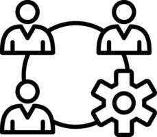Collaborative Line Icon Design vector