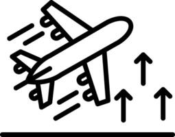 Taking Off Line Icon Design vector