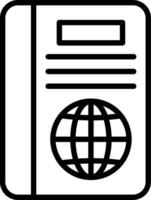 Passport Line Icon Design vector