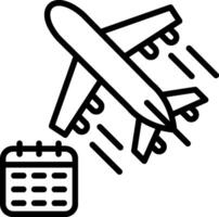 Schedule Line Icon Design vector