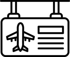 Flight Information Line Icon Design vector