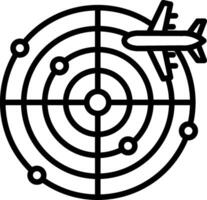 Radar Line Icon Design vector