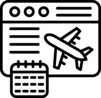 Schedule Line Icon Design vector