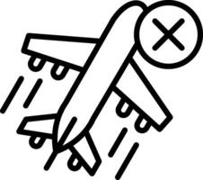 Cancelled Line Icon Design vector
