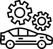 Gears Line Icon Design vector