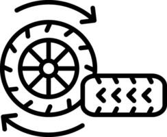 Tire Line Icon Design vector
