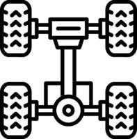 Chassis Line Icon Design vector
