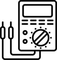 Voltmeter Line Icon Design vector