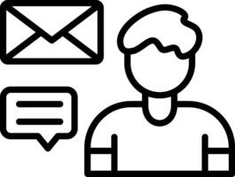 Message Line Icon Design vector