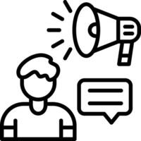 Loudspeaker Line Icon Design vector