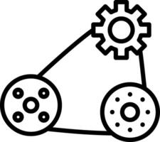 Timing Belt Line Icon Design vector