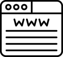 Www Line Icon Design vector