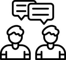 Conversation Line Icon Design vector