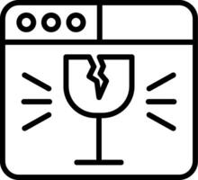 Fragile Line Icon Design vector