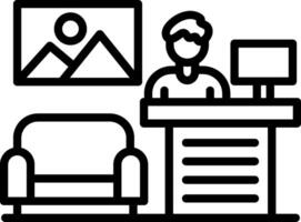 Lobby Line Icon Design vector