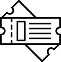 Ticket Line Icon Design vector