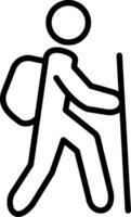Tourist Line Icon Design vector