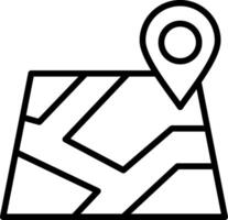 Map Line Icon Design vector