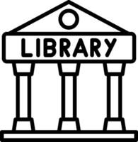 Library Line Icon Design vector