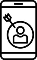 Target Audience Line Icon Design vector