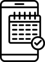 Schedule Line Icon Design vector
