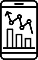 Trending Line Icon Design vector