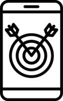 Target Line Icon Design vector
