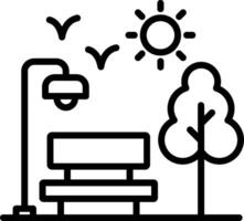 Park Line Icon Design vector