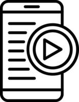 Play Button Line Icon Design vector