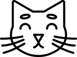 Cat Line Icon Design vector
