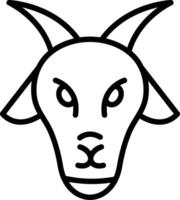 Goat Line Icon Design vector