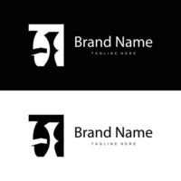 Letter H logo in simple style black alphabet H illustration template vector