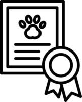 Certificate Line Icon Design vector