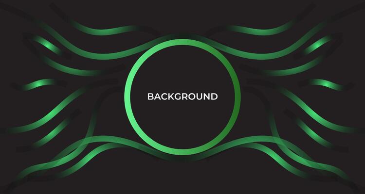 Background black and green soft line tech gradient