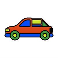 Flat colorful car icon element asset design vector
