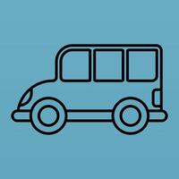 Flat monoline car icon element asset design vector