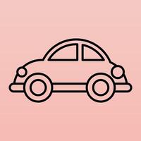 Flat monoline car icon element asset design vector