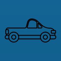 Flat monoline car icon element asset design vector
