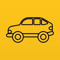 Flat monoline car icon element asset design vector