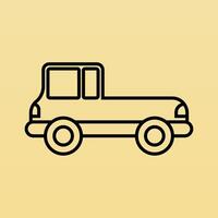 Flat monoline car icon element asset design vector