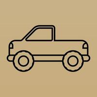 Flat monoline car icon element asset design vector