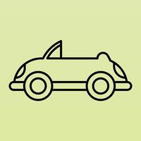 Flat monoline car icon element asset design vector